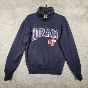 Hiram College Champion Eco Fleece 1/4 Zip Sweatshirt Mens Small‎ Applique Logo